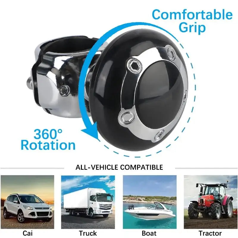 Steering Wheel Spinner Knob – Universal 360° Ball Handle Booster
