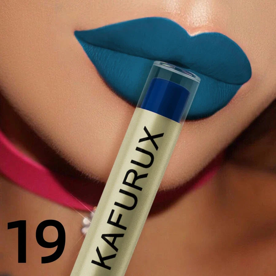 KAFURUX 20-Color Velvet Matte Liquid Lipstick – Waterproof