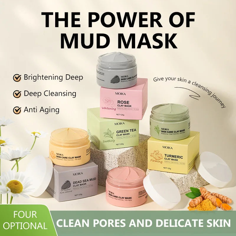 Rose Whitening Clay Mask 120g – Hydrating & Pore Cleansing