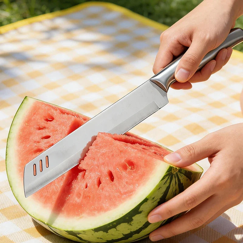 InLeung Large Stainless Steel Fruit Chef's Knife with Sheath