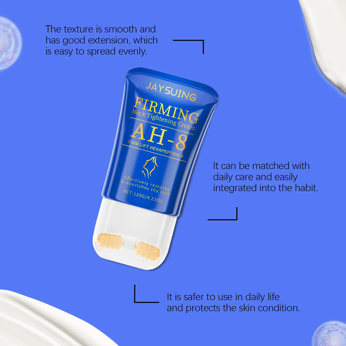 Jaysuing Firming Neck Cream with Roller – Tighten & Lift 120g