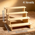 Multilayer Wooden Jewelry Storage Rack Earrings Necklace Display