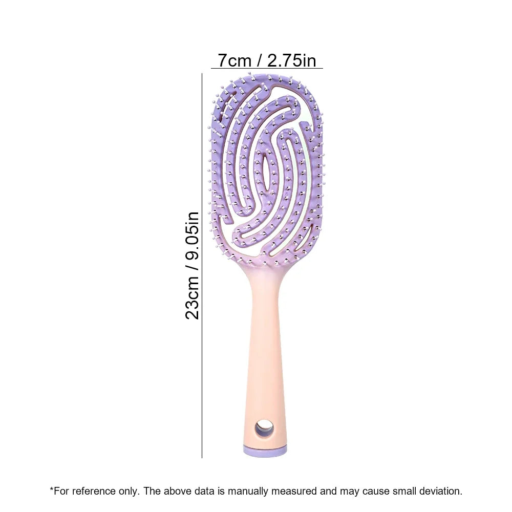 Hollow Hair Brush – Anti-Static Scalp Massage, All Hair Types