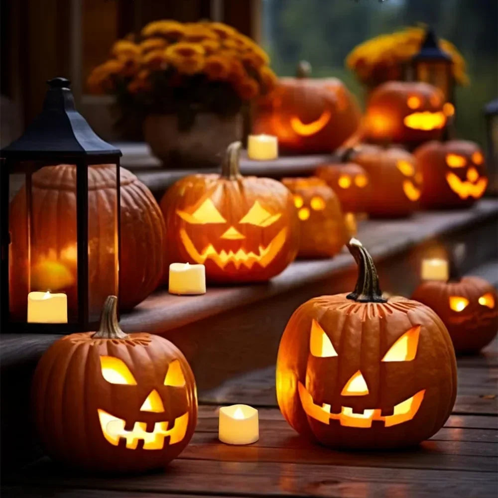 12 Flameless Flickering LED Candles Without Remote Tealight