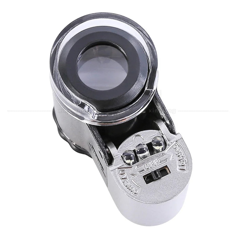 50X Jewelry Loupe with LED & UV Light | Magnifying Glass