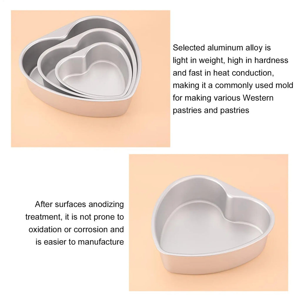 Heart Shaped Cake Pan Non-Stick Aluminum – 6/8/10 Inch