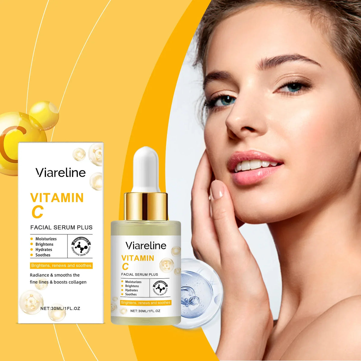Viareline Vitamin C Facial Serum – Moisturizing & Firming 30ml