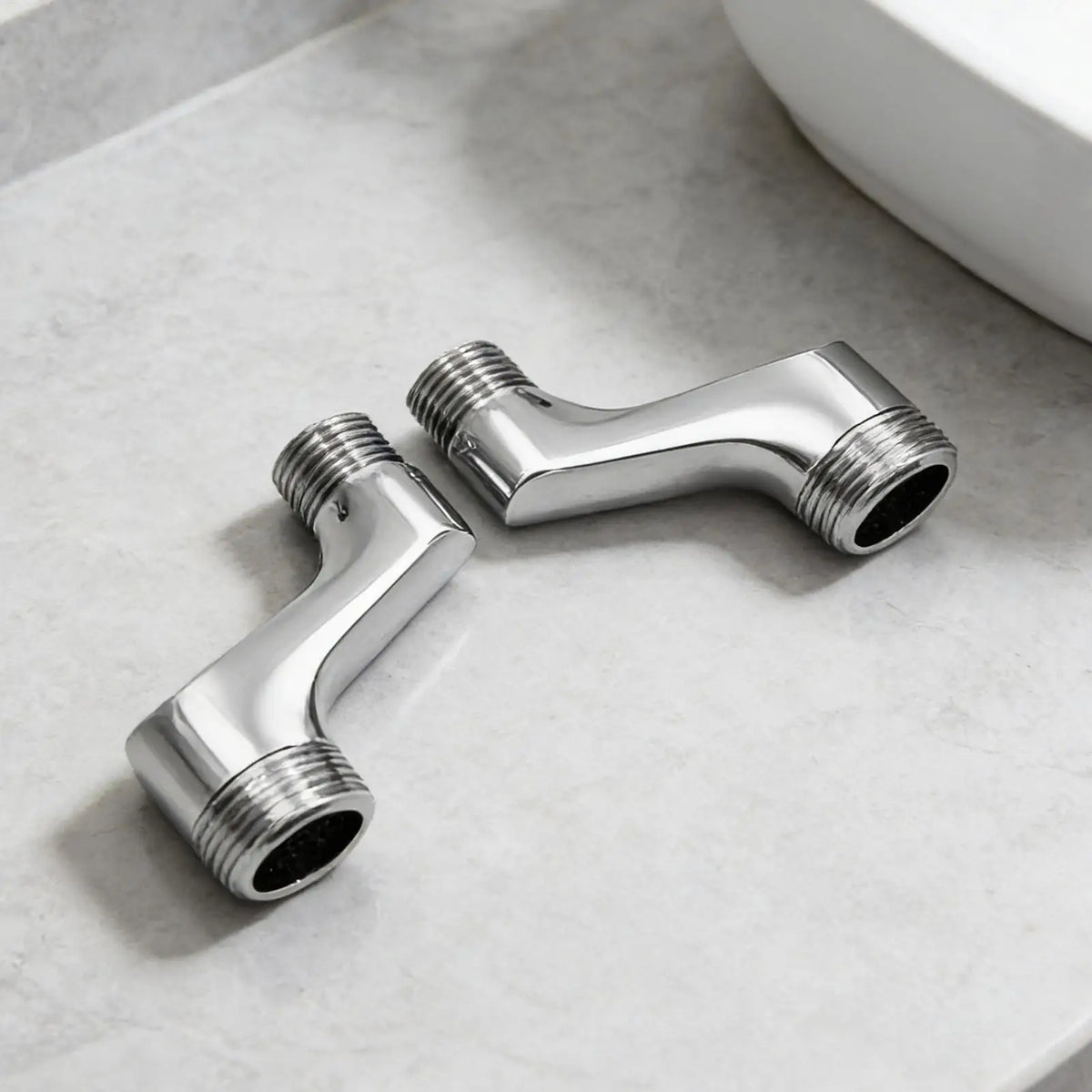 Adjustable Angle Shower Faucet Adapter – Tub Connector 2-Pack