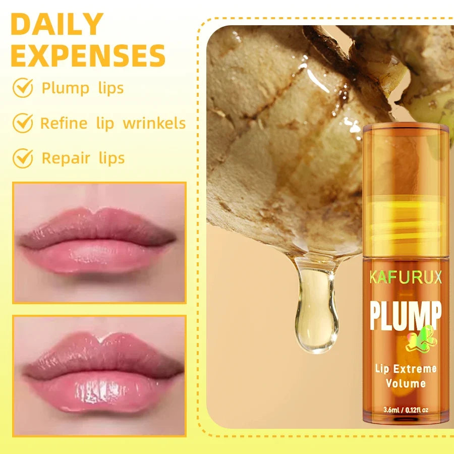 KAFURUX Lip Plumping Oil Gloss – Volumizing Moisturizing Serum