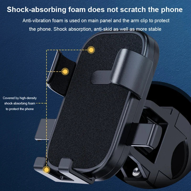 360° Rotatable Bike Phone Mount – Anti-Slip, 4.7–7.2"