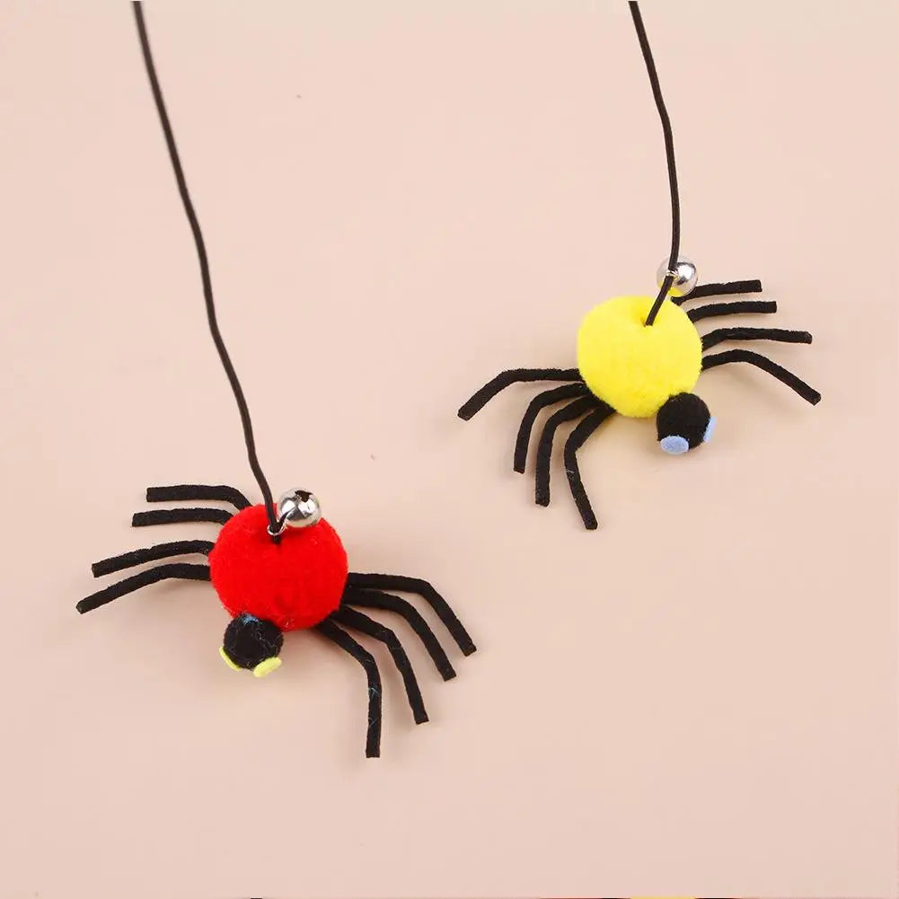 Cat Door Hanging Teaser Toy – Elastic Rope, Feather & Bell