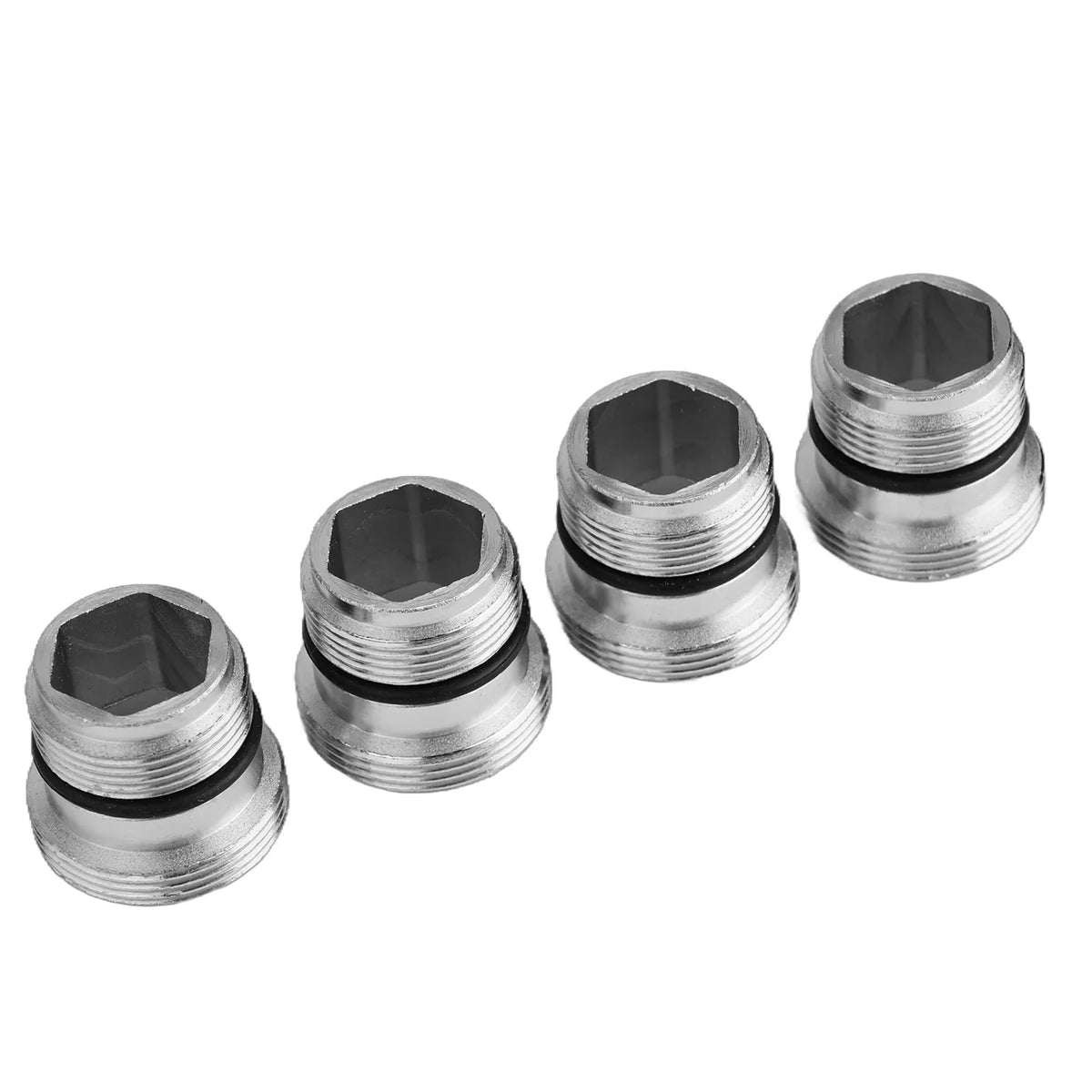 4-Pack Copper Faucet Tap Adapters M22 Male Thread & Washers