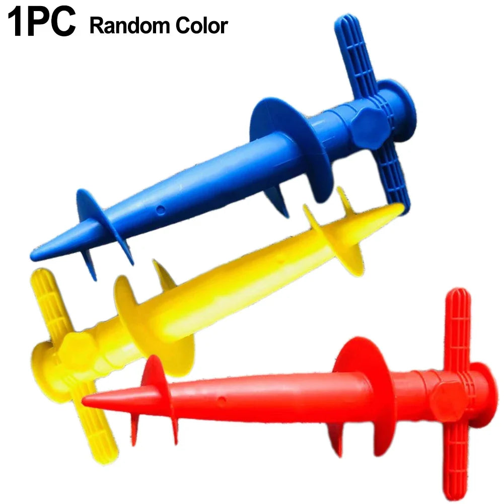 Umbrella Bases Floor Fork Spikes Adjustable Sun Beach Patio 31x17cm