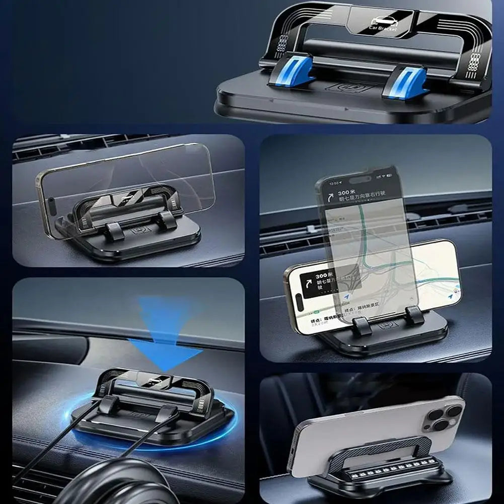 360 Rotation Car Phone Holder Number Plate Universal Dashboard Auto