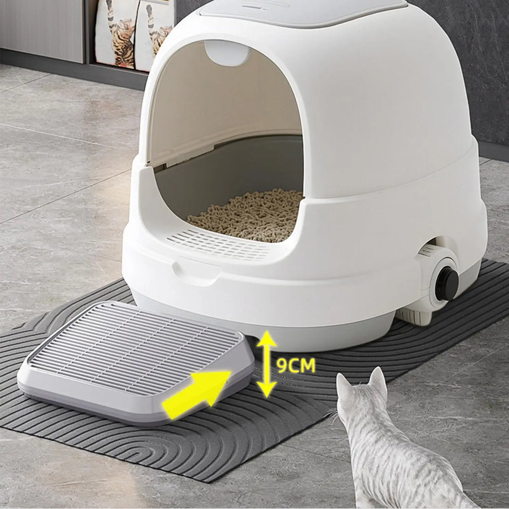 Cat Litter Ramp & Catcher Mat – Double Layer Non-Slip