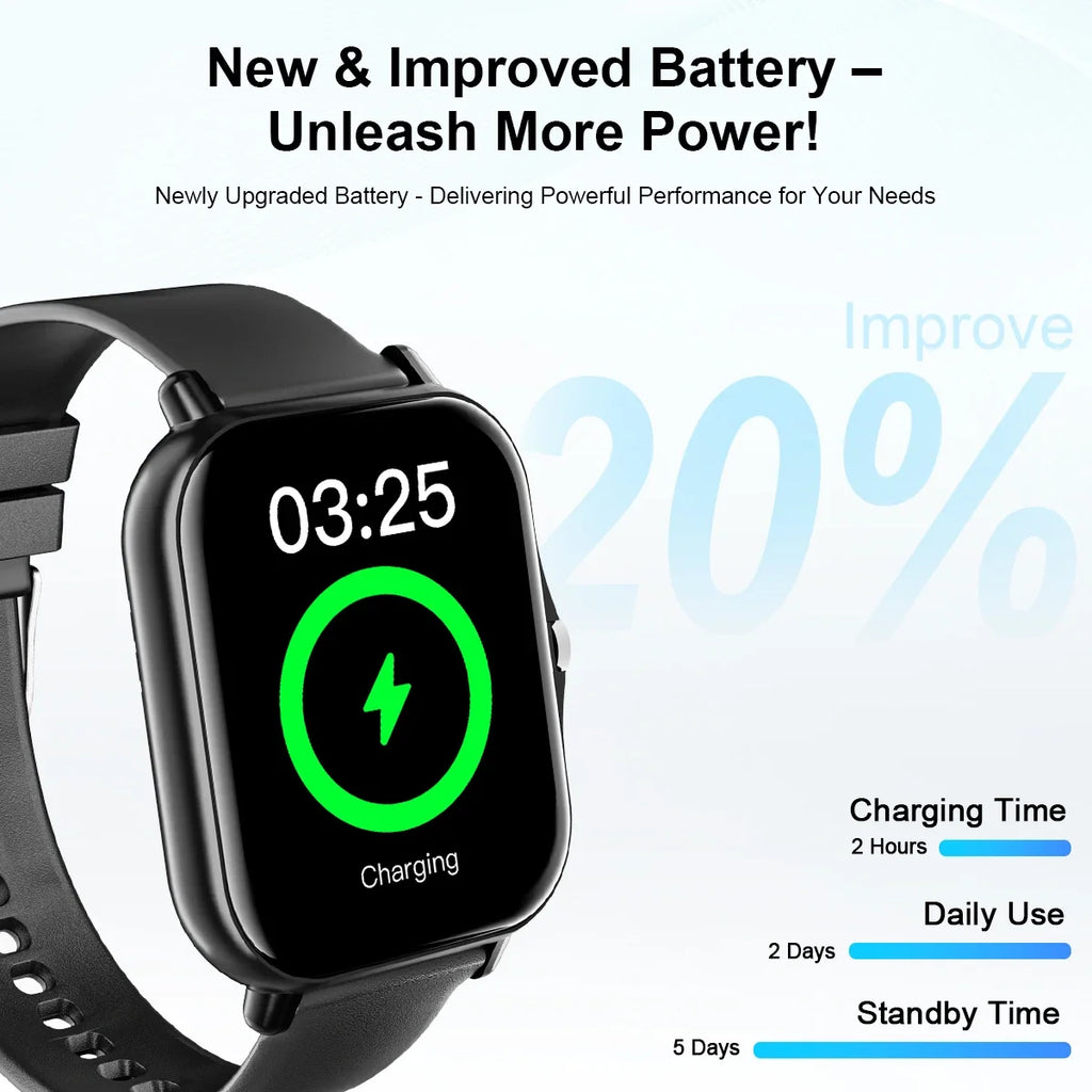 SIMSONLAB Smartwatch – Bluetooth Call & Fitness Tracker Watch