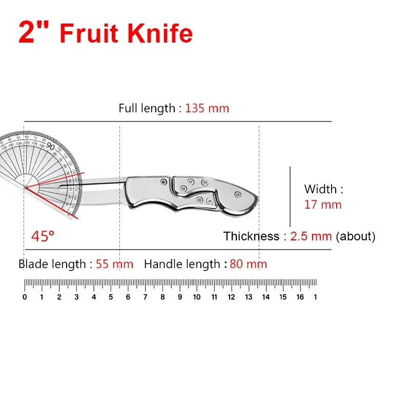 InLeung Folding Kitchen Knife – Stainless Steel Utility Blade