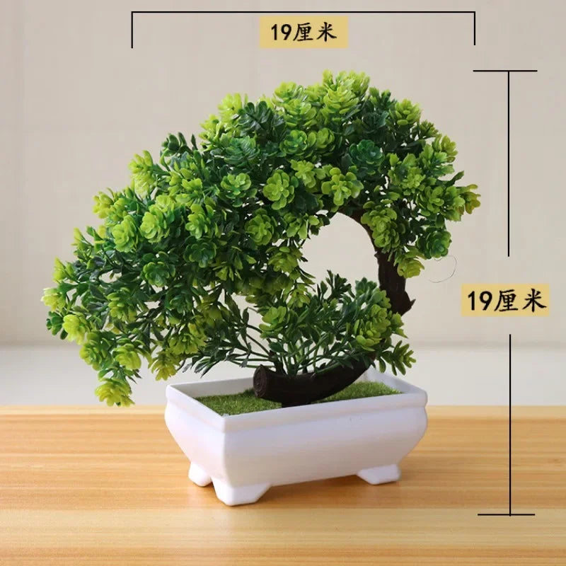 Artificial Potted Mini Tree | Fake Plant for Home & Desk Decor