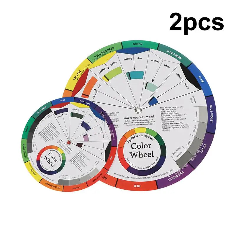 2-Pack Color Mixing Wheel Guide – Nails, Makeup & Art