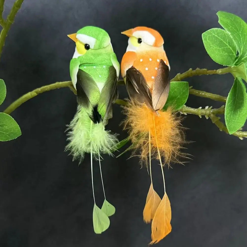Artificial Feather Birds with Clip Set of 6 – Home & Wedding Decor