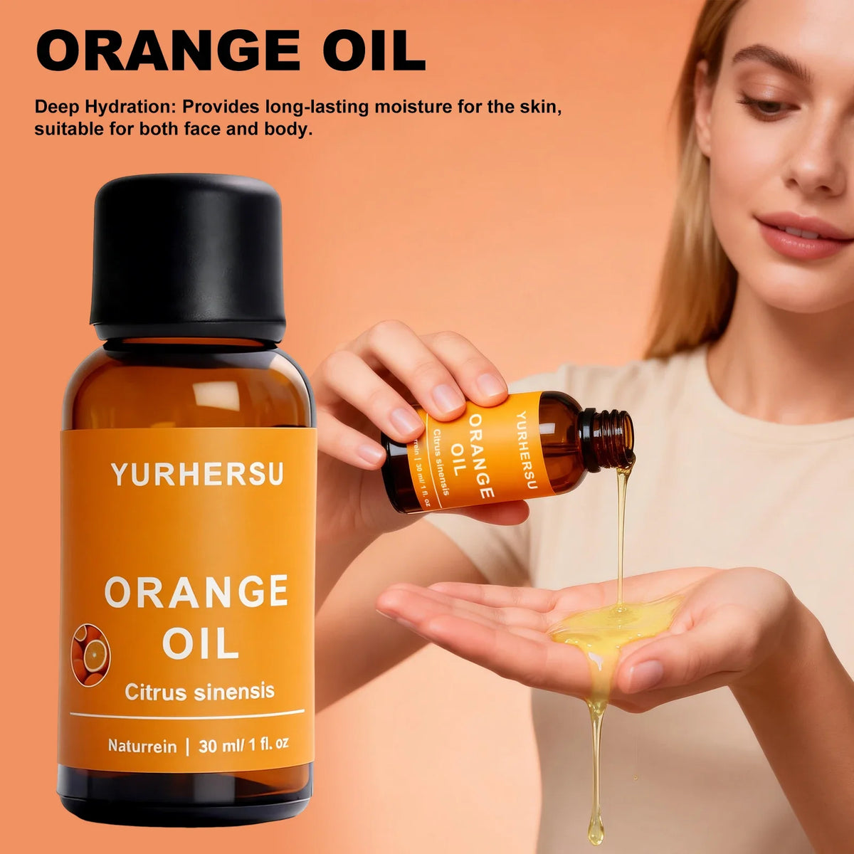 YURHERSU Orange Essential Oil 30ml – Brightening Skin Care