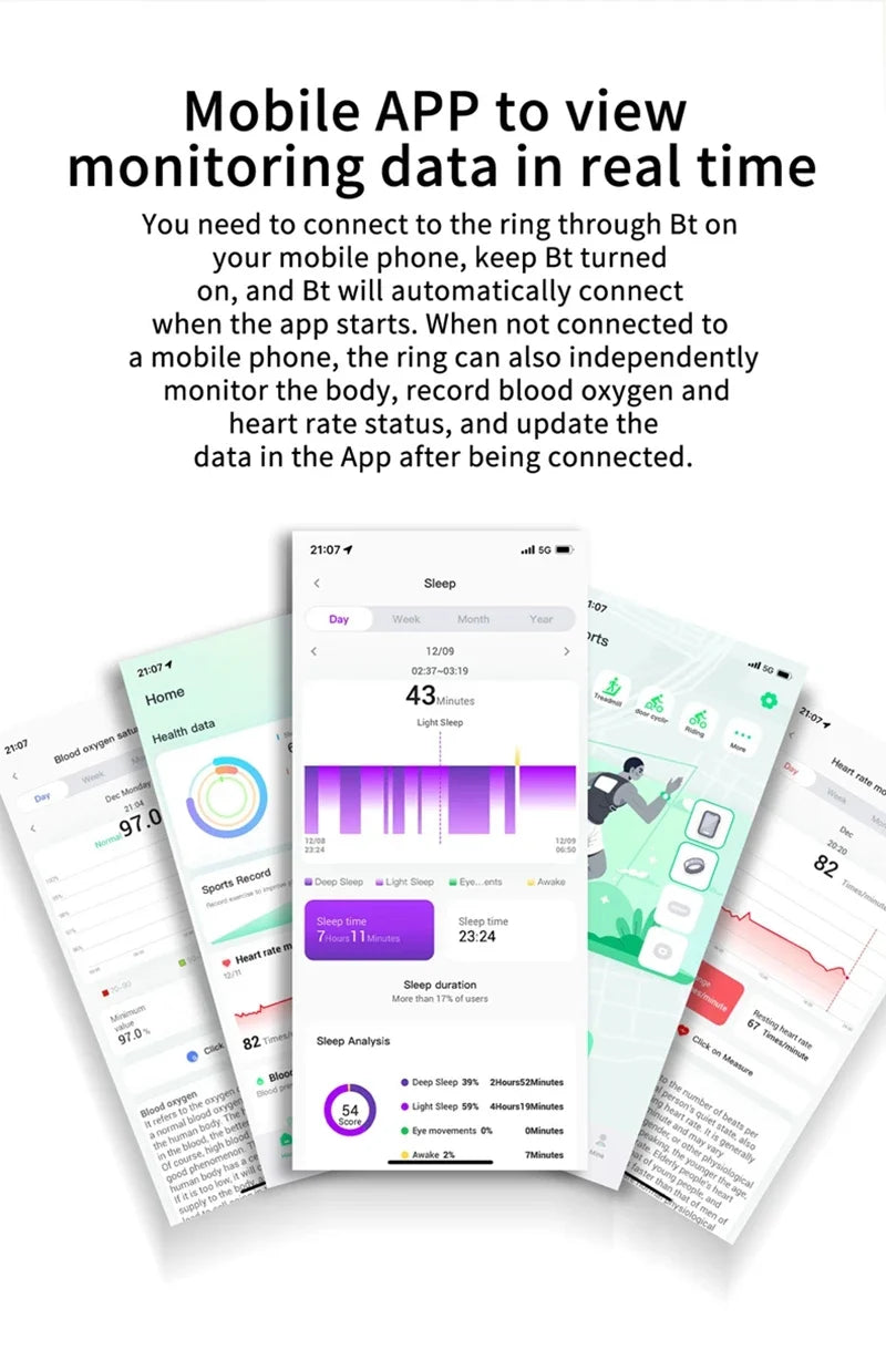 JAOUCAM R6 Smart Ring – Heart Rate & Sleep Tracker