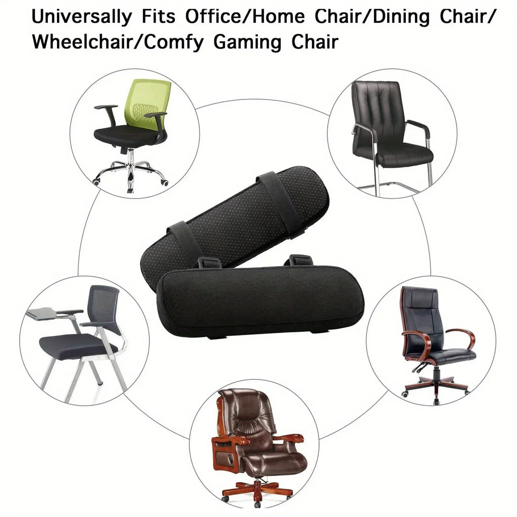 Memory Foam Armrest Pads Office Chair Elbow Support Cushion Arm