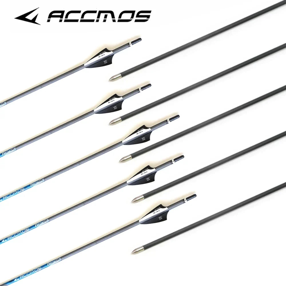 6 ID Pure Carbon Arrow Sp300 350 400 500 600 700 800 900 1000 Archery