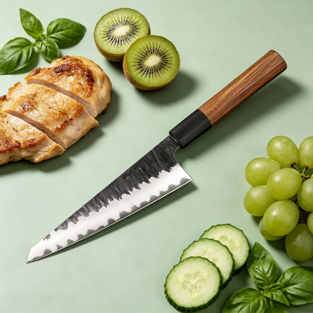 Japanese Kiritsuke Chef Knife – Clad Steel & Wood Handle