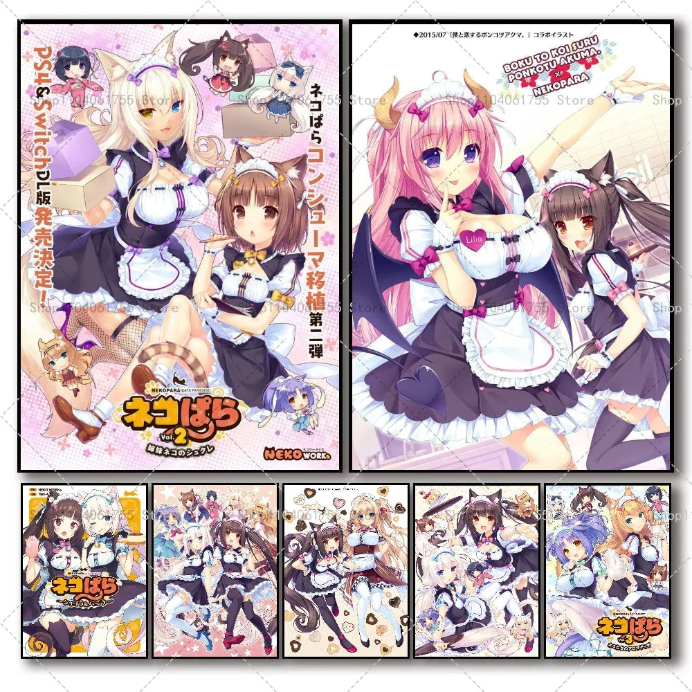 Nekopara Anime Poster – Self-Adhesive Waterproof Wall Sticker