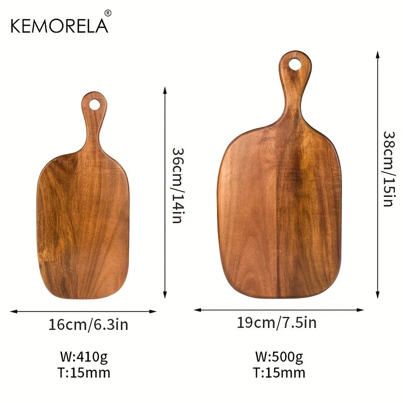KEMORELA Wooden Cutting Board with Handle | Food-Safe Wood