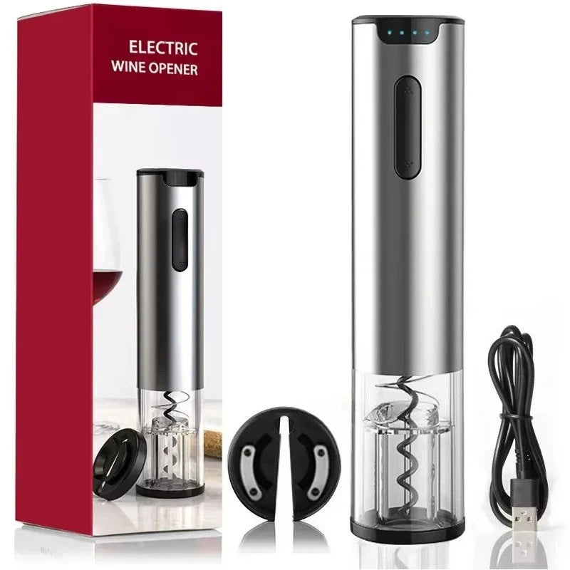 Electric Wine Opener – Rechargeable Automatic Corkscrew & Foil Cutter
