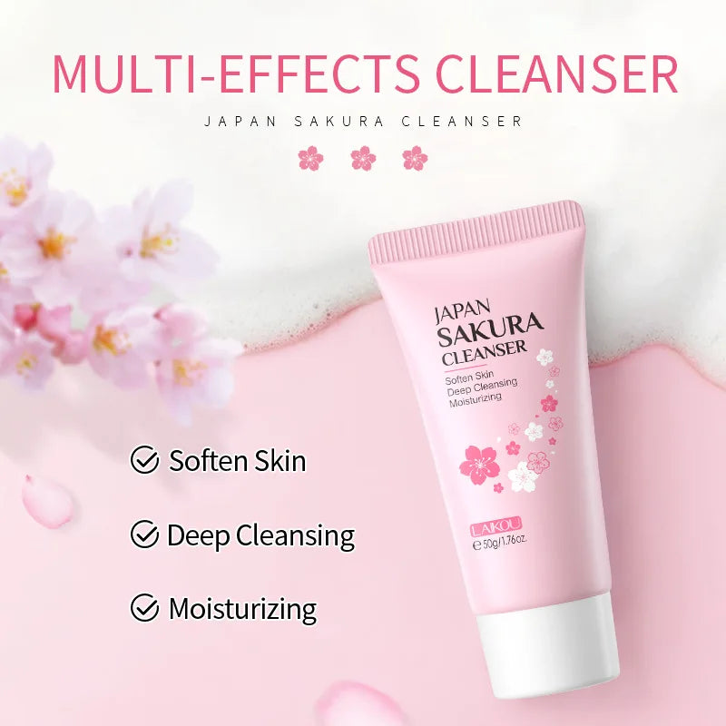 Laikou Sakura Facial Cleanser 50g – Oil Control & Brightening