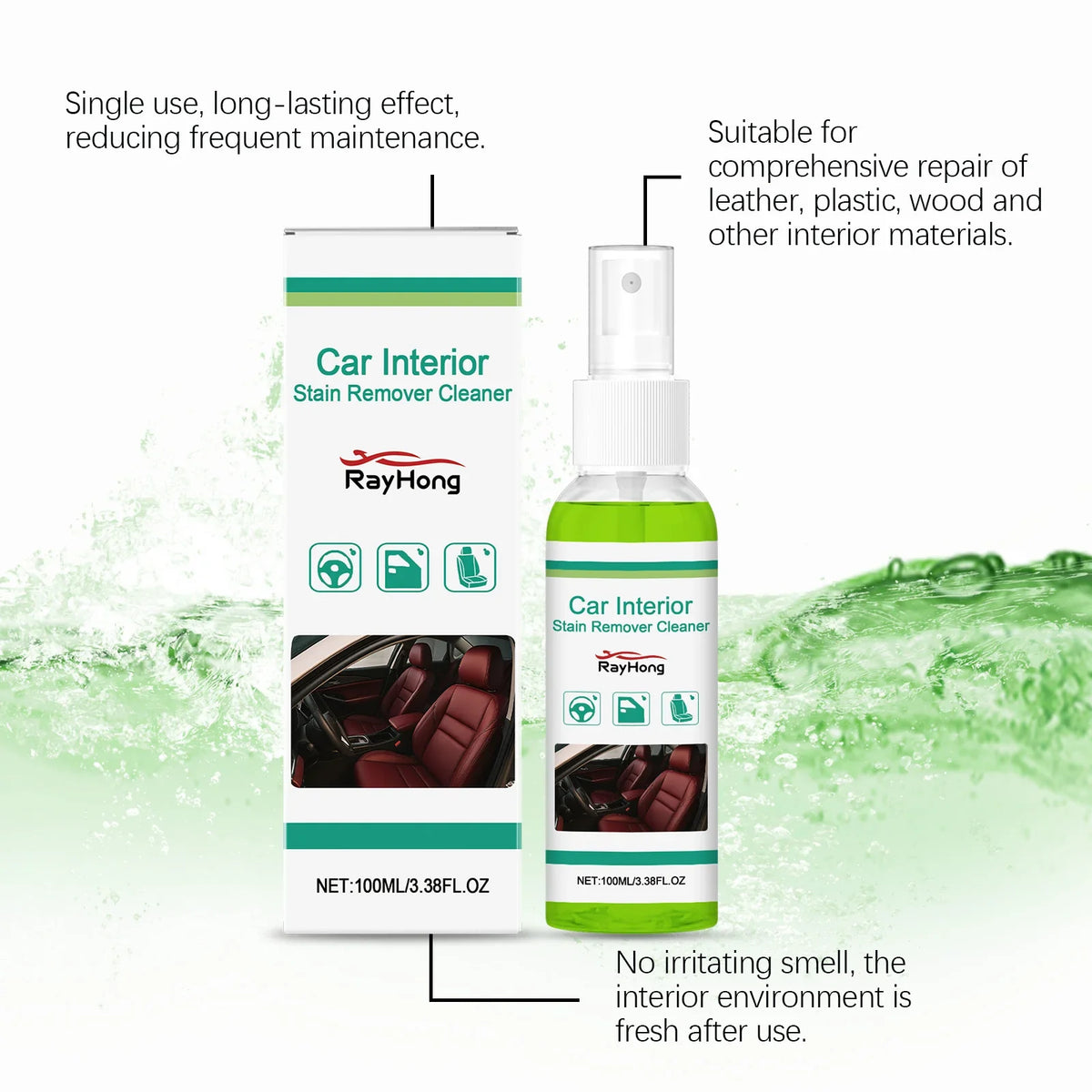 Rayhong Car Interior Cleaning Spray | Upholstery Seat Cleaner