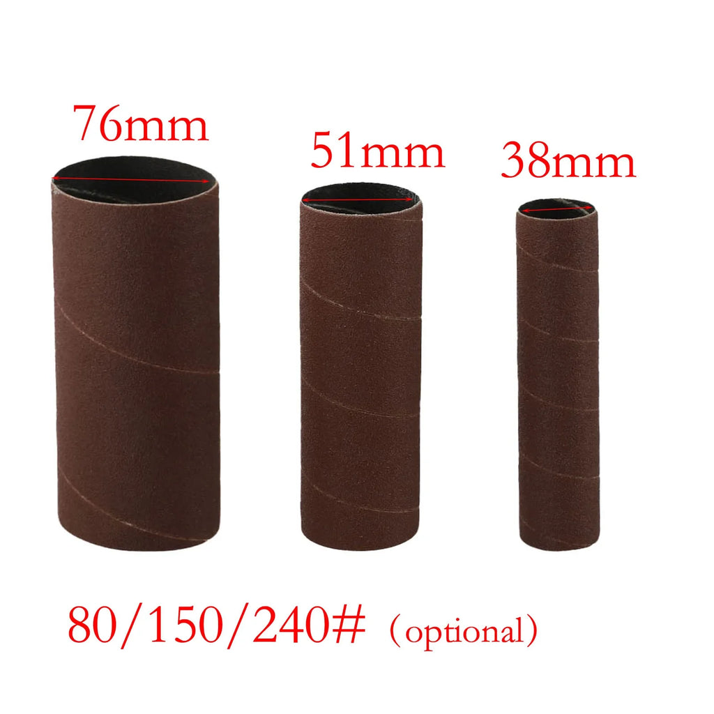 115mm Spindle Sanding Drum Sleeves 80 150 240 Grit | Wood & Metal