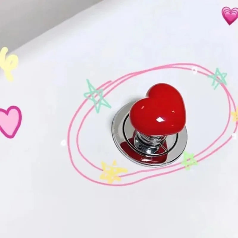 Heart-Shaped Toilet Flush Button Covers with Nail Guards – 10 Pack