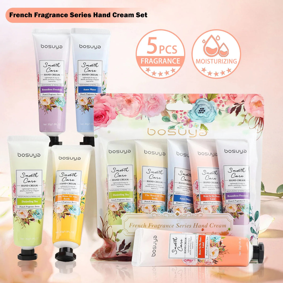 Floral Fragrance Hand Cream Set – Moisturizing Daily Care