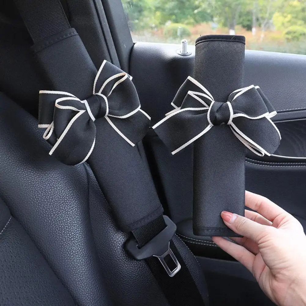 Cartoon Cute Seat Belt Shoulder Cover Bow Knot Car Decoration