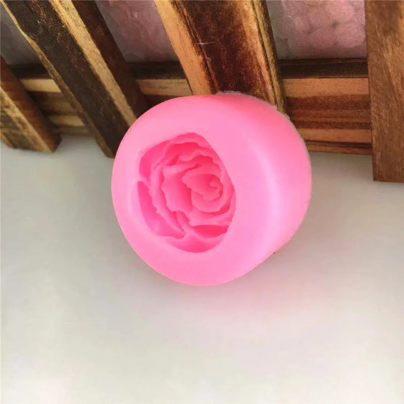 3D Rose Flower Silicone Mold Fondant Chocolate Soap Candle Resin