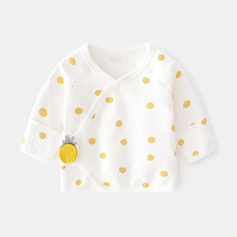 Newborn Baby Cotton Long Sleeve Top | 0-12M Unisex Infant Tee