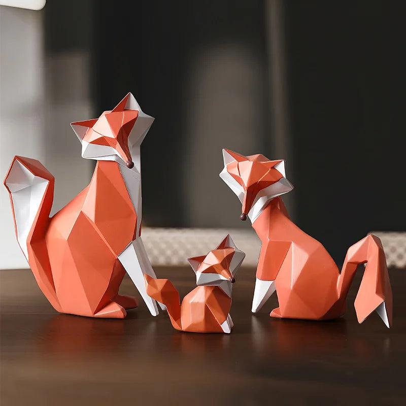 Simple Fox Light Luxury Baubles Modern Home Decoration Resin Crafts