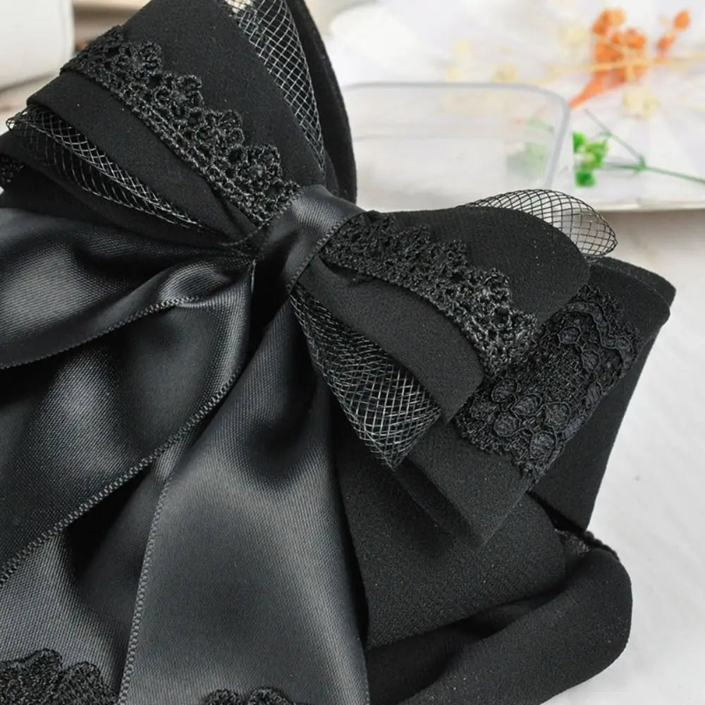 Women's Hair Bun Net with Bowknot – Elegant Elastic Headwear