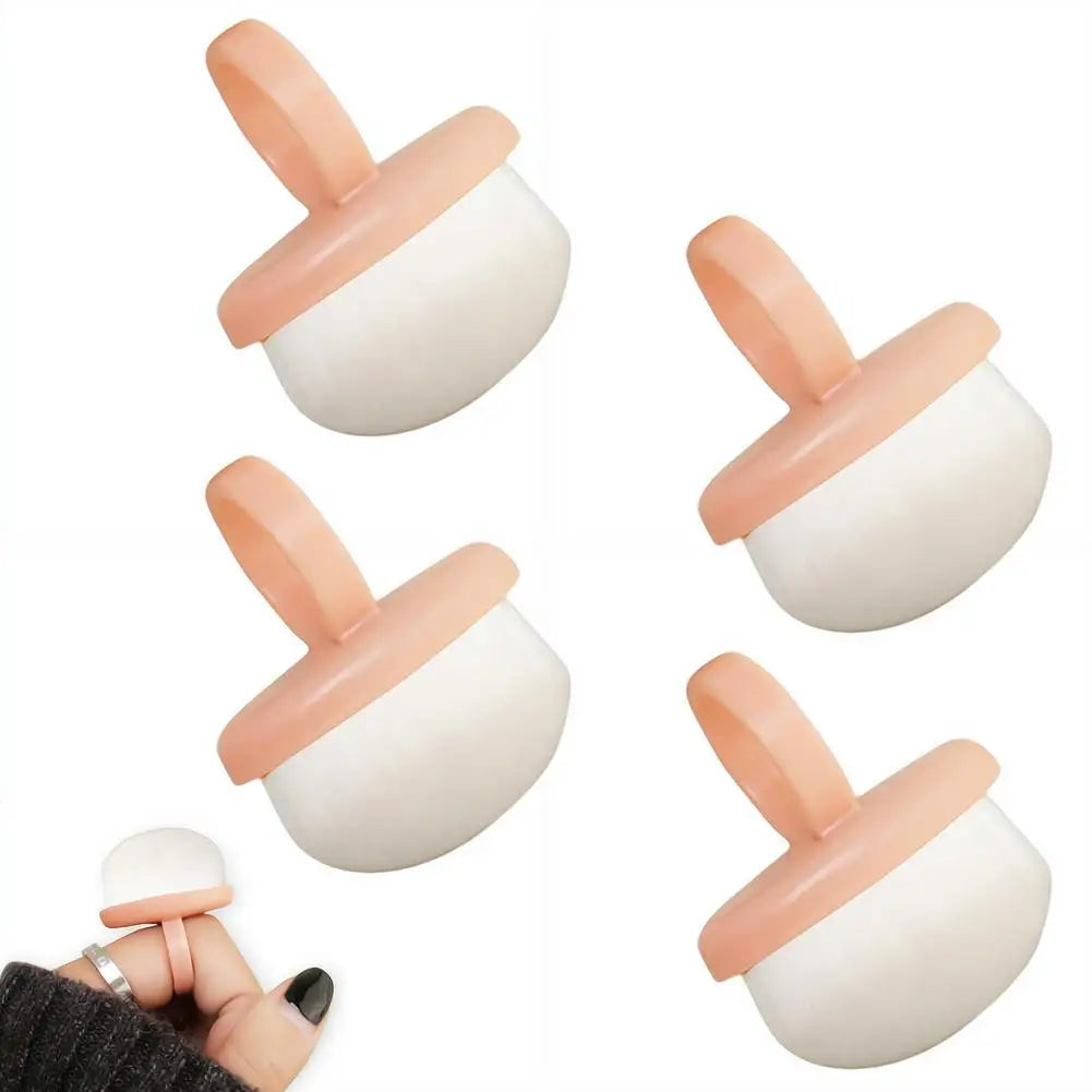 4-Pack Ring Nail Dust Brushes – Soft Manicure Cleaning Set
