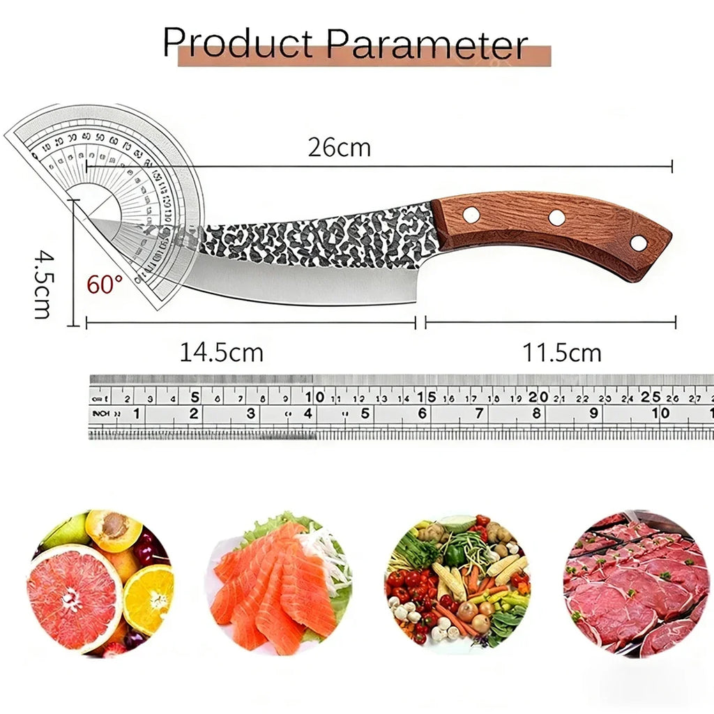 SHENJIU Forged Stainless Steel Boning Knife – 14.5" Butcher