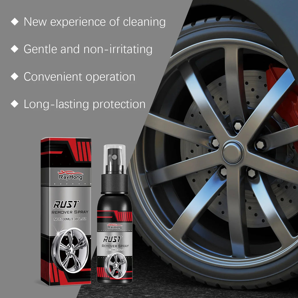 RayHong Wheel Rust Remover Spray – Metal Polish & Derust 100ml