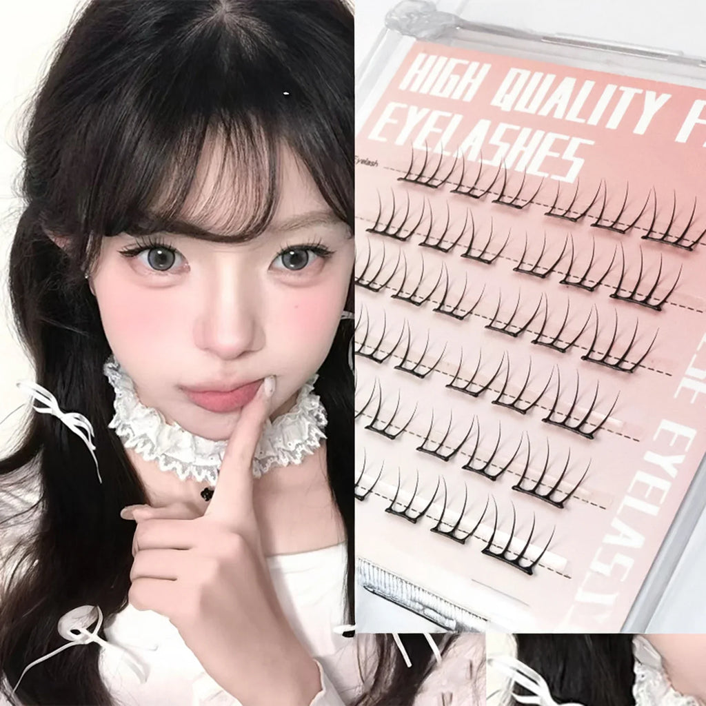DIY Lash Clusters | Natural Cat-Eye False Eyelashes Extension