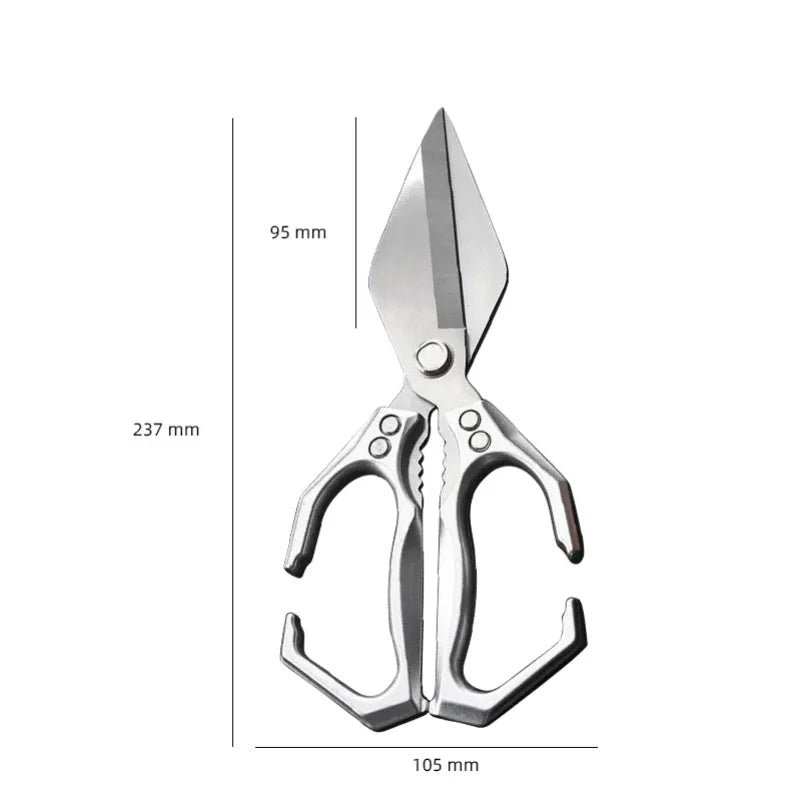Heavy-Duty Kitchen Shears – Stainless Steel Poultry Scissors