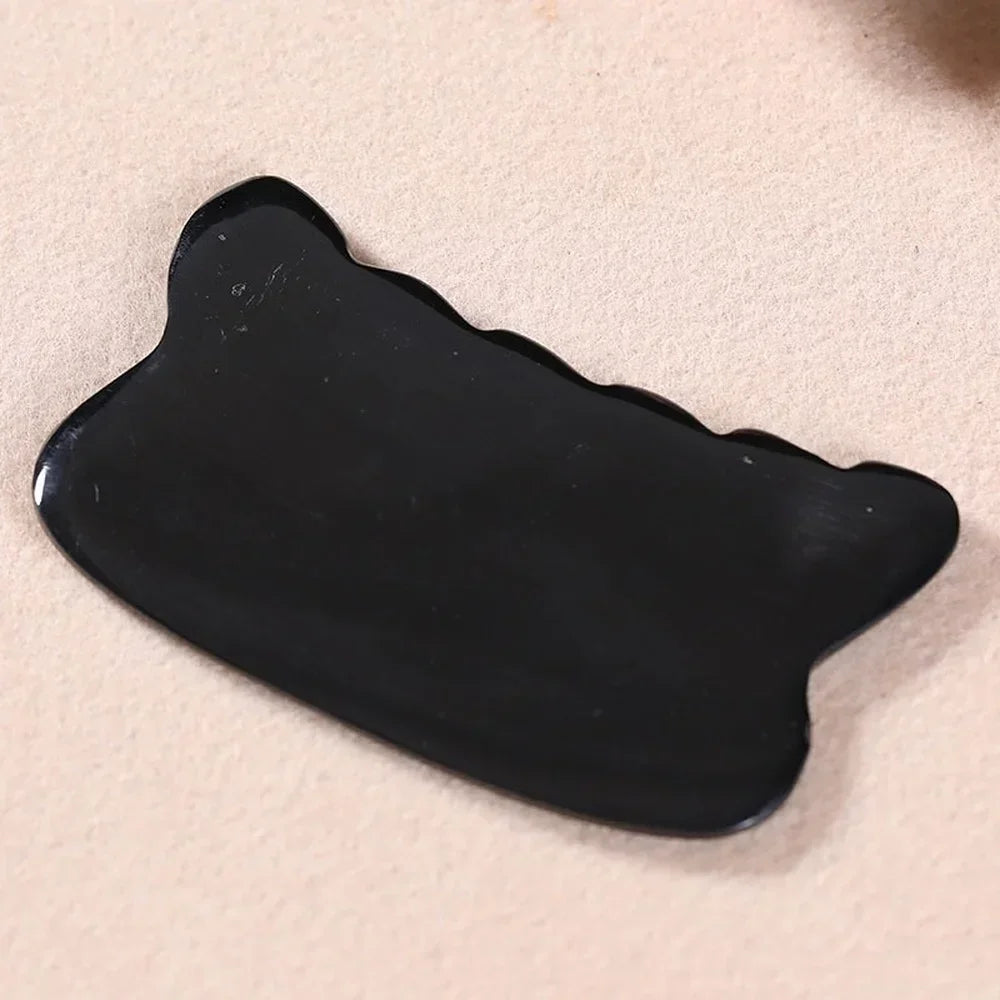 Natural Bian Stone Gua Sha Tool – Facial & Neck Massage
