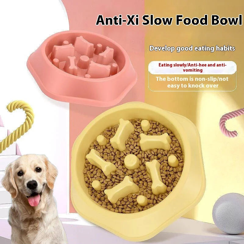 Anti-slip Anti-choking Slow Feeder Bowl Large Dogs Anti-tip Pet Food