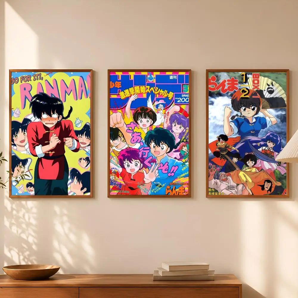 Ranma Anime Self-Stick HD PVC Wall Poster – Waterproof Decor